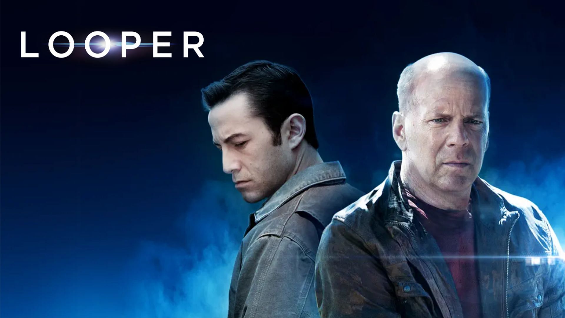 Joseph Gordon-Levitt and Bruce Willis in Looper (Image via Apple TV+)